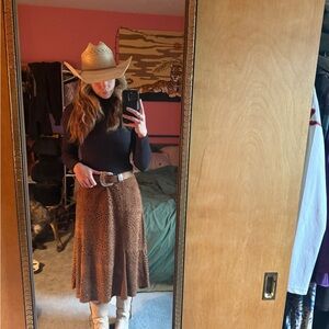 Kobi Halperin Tan Midi Skirt